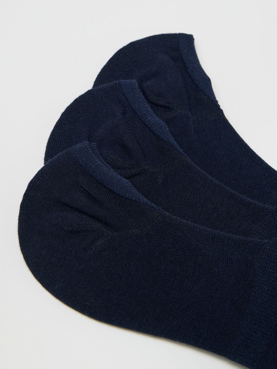 Three-pack blue stretch pop socks_1