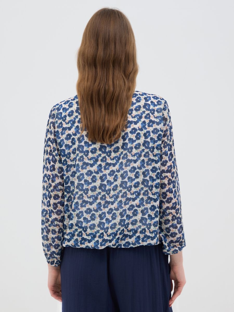 Women's Multicolour Blend Regular Fit Top with Floral Print_2