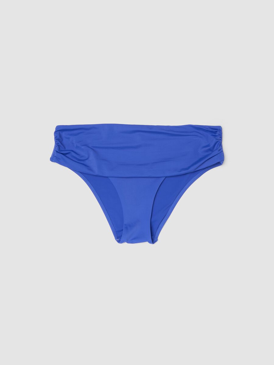 Slip bikini blu in tessuto elasticizzato_4