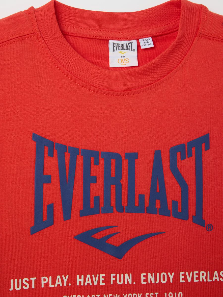 Red Everlast logo T-shirt in pure cotton_2