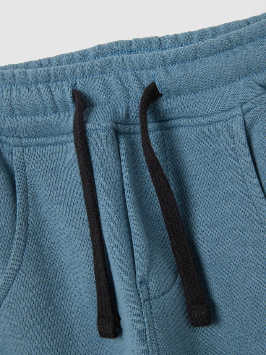 Children's jogger in blue cotton blend, regular fit_2