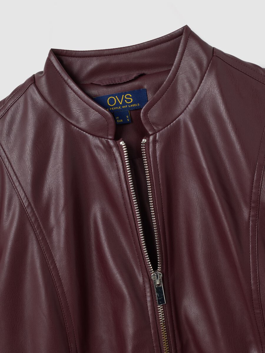 Brown Fabric Slim Fit Jacket_1