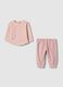 Pink Baby Cotton Stretch Top and Trousers Set_0