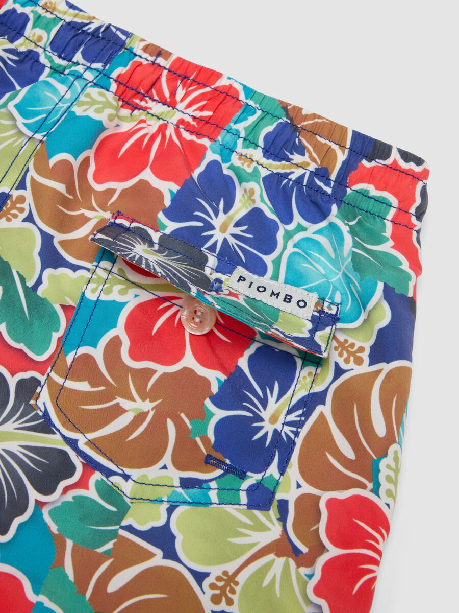 Boxer mare multicolor con stampa floreale_2