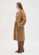 Brown double-breasted wool blend coat regular fit with belt_1