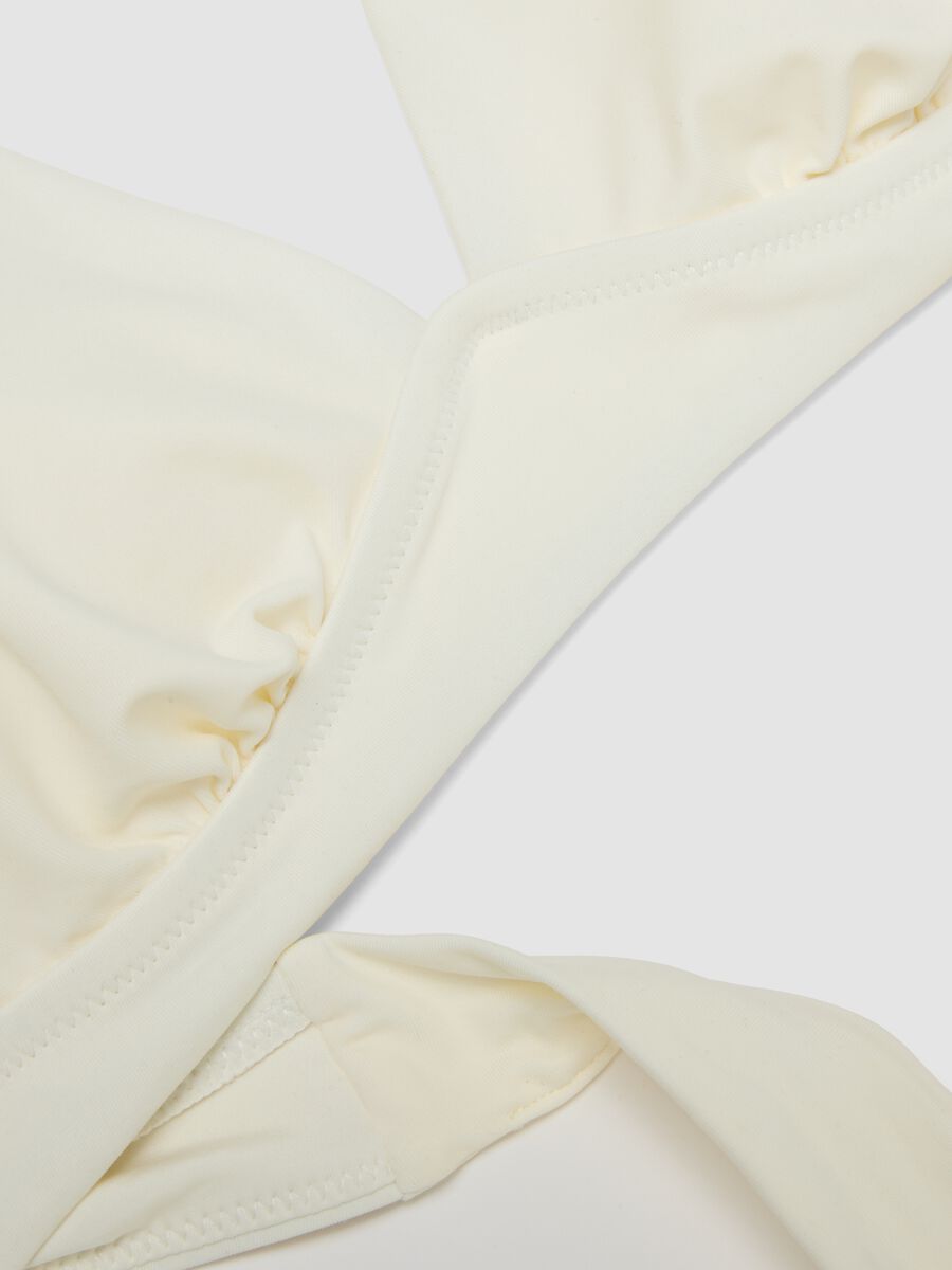 White stretch triangle bikini top_5