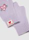 Girls' Lilac Fingerless Gloves with Love Therapy Patch_2