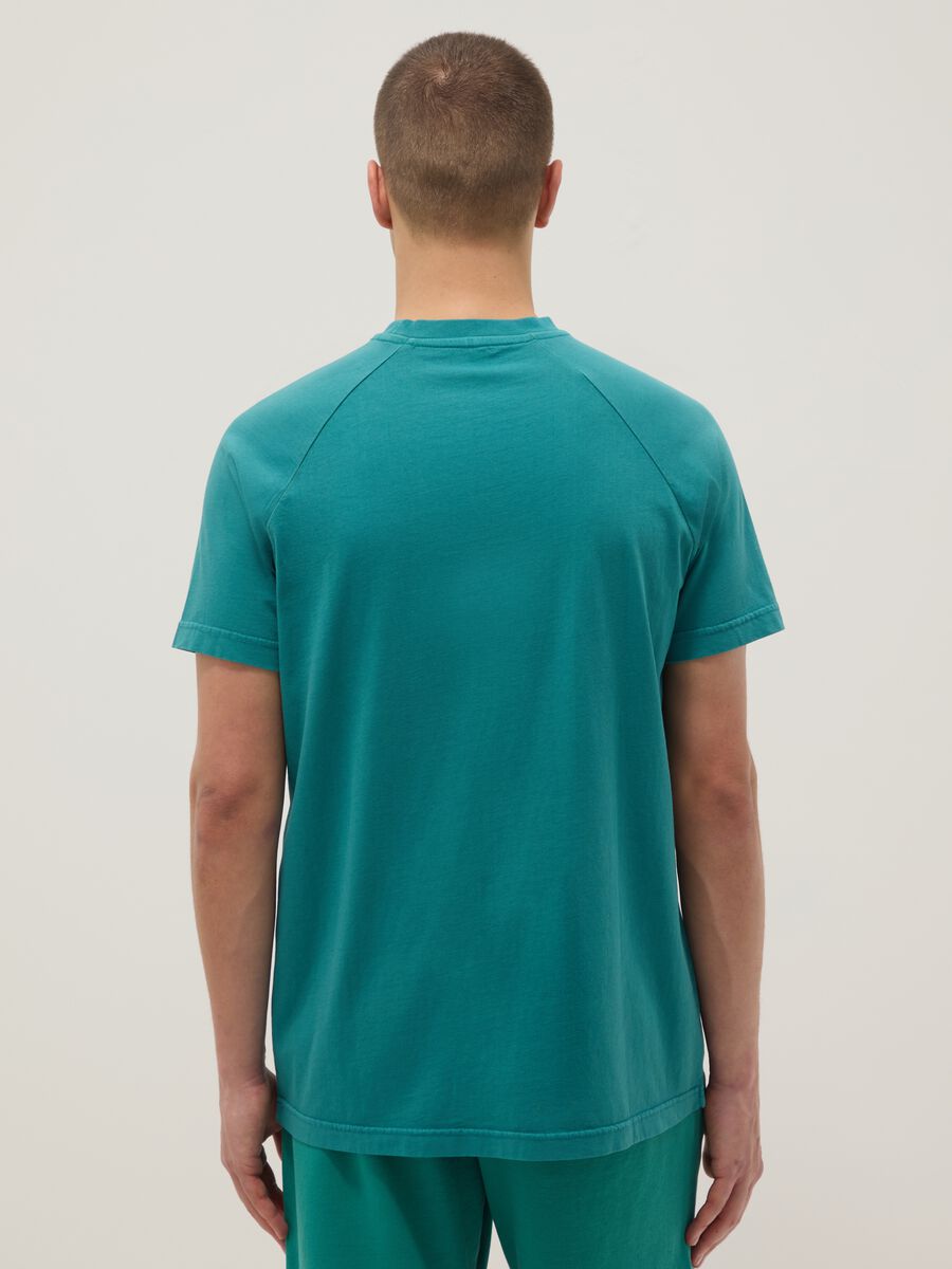 Green pure cotton T-shirt regular fit with Everlast logo_2