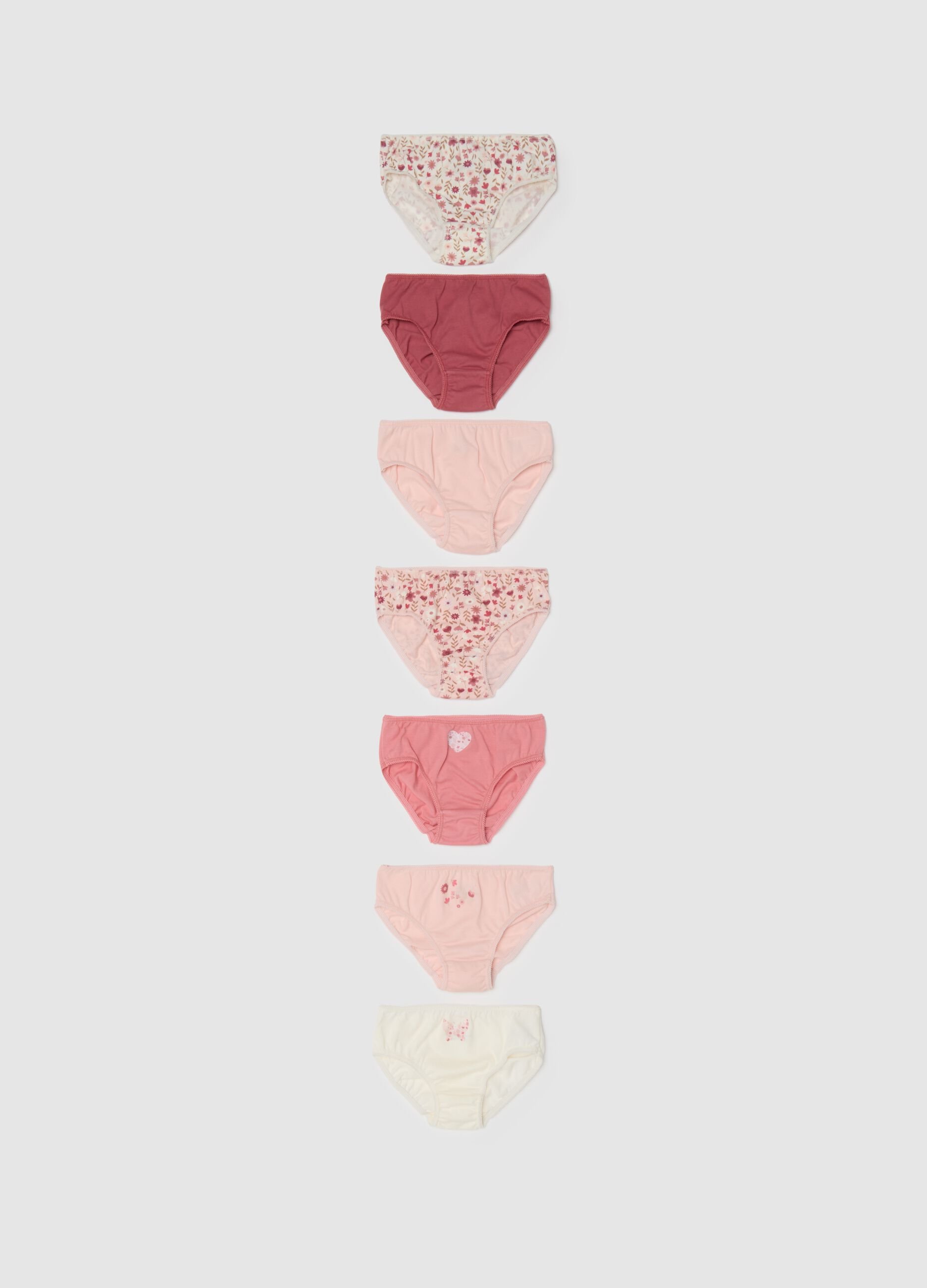 Multicolour pure cotton baby girl's underwear multipack