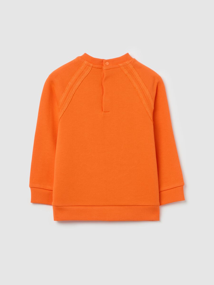 Cotton sweatshirt with skater crocodile patch_1