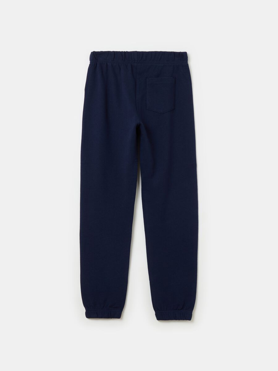 Fleece joggers with elasticated edging_1