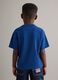 Regular fit blue pure cotton kids' T-shirt with embroidery_1