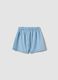 Girls&rsquo; light blue pure cotton denim shorts, regular fit_1