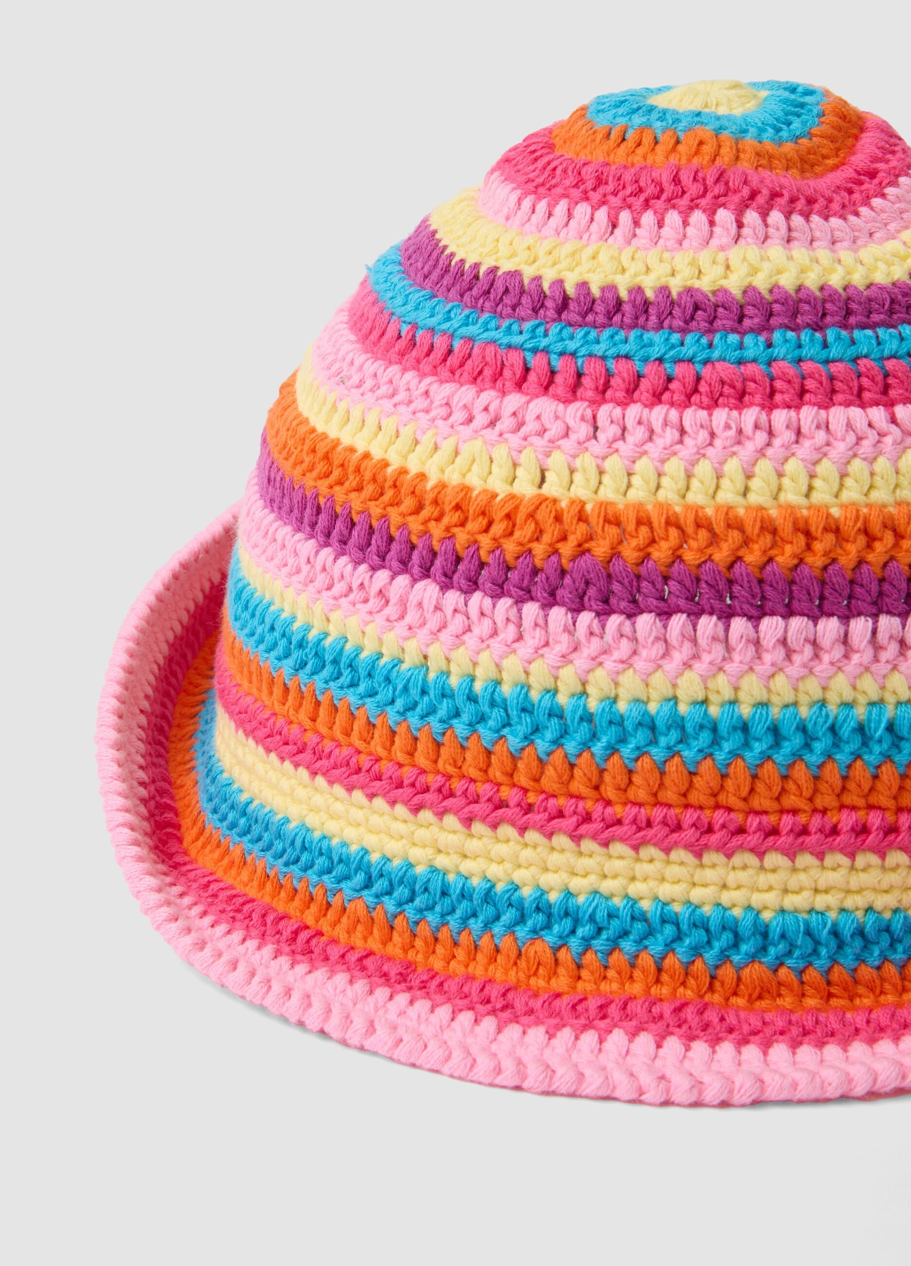 Multicolour pure cotton bucket hat