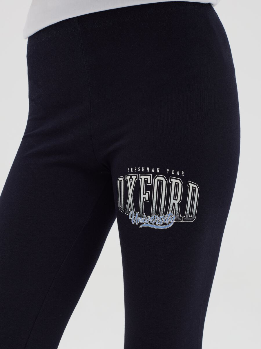 Printed stretch cotton leggings_2