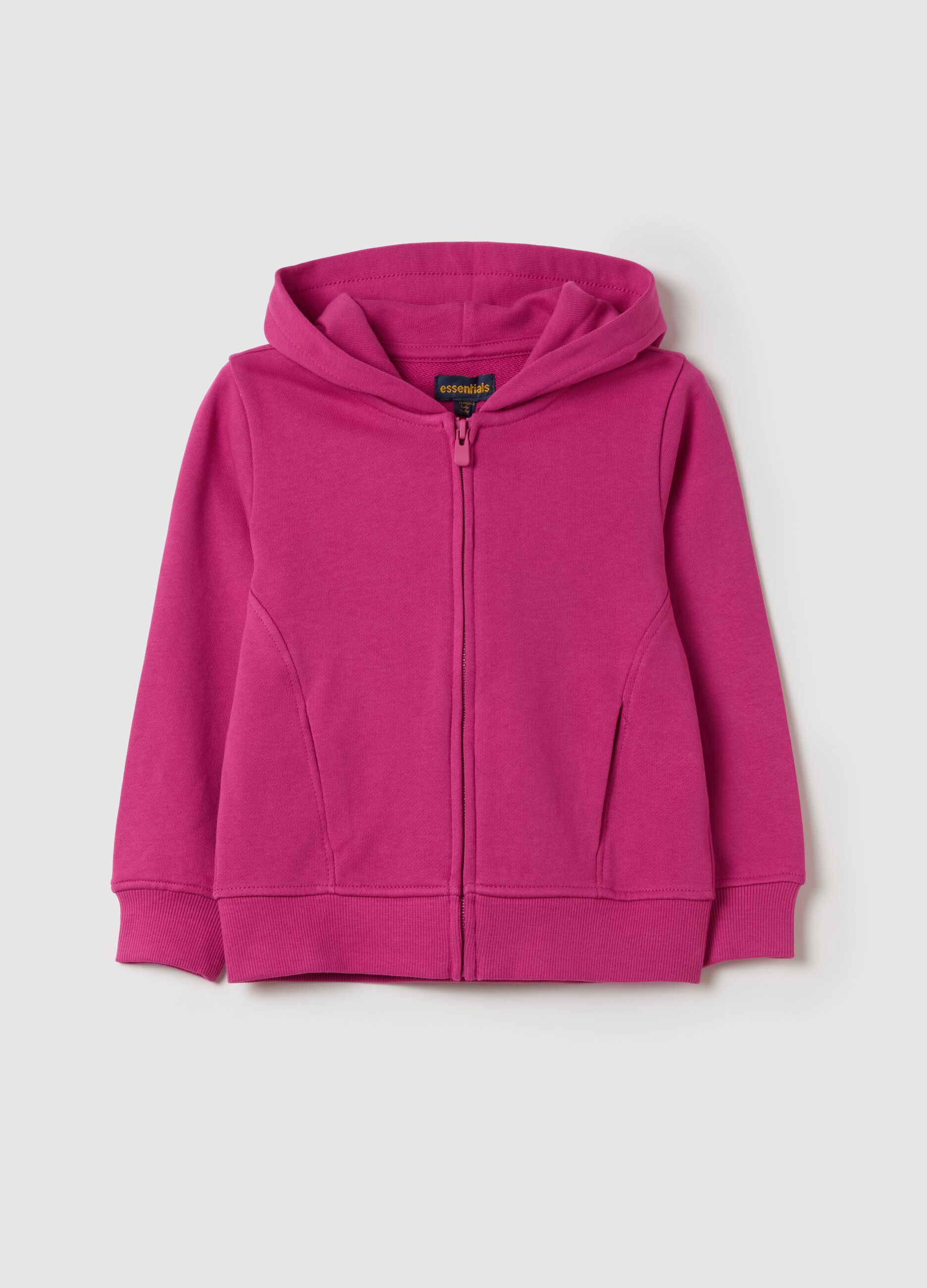 French terry full-zip hoodie