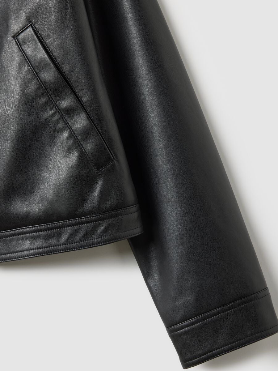 Black regular fit full zip jacket_5