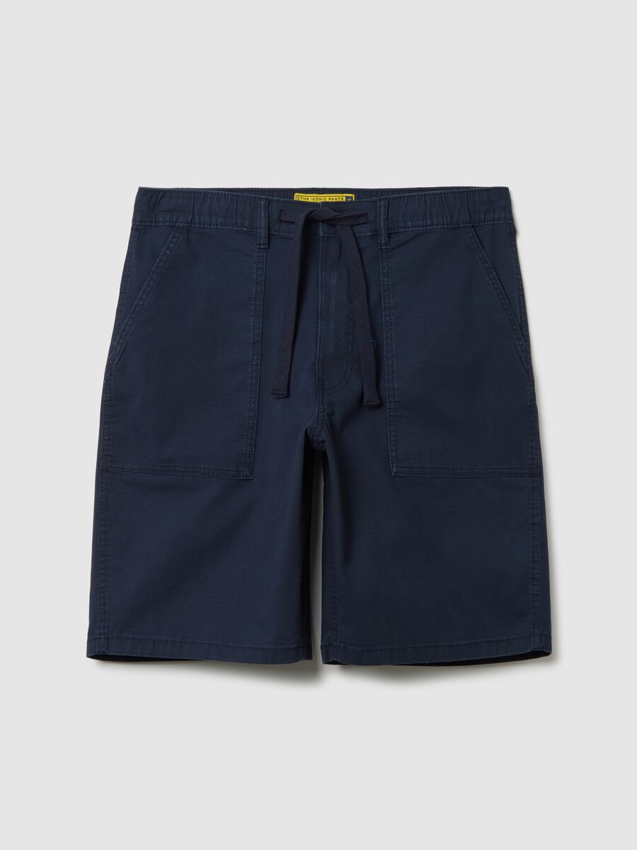 Men's Blue Cotton Regular Fit Shorts_0