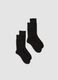 2-pack of black short socks in stretch fabric_0