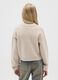 Beige V-neck cardigan with oversized fit for girls_1