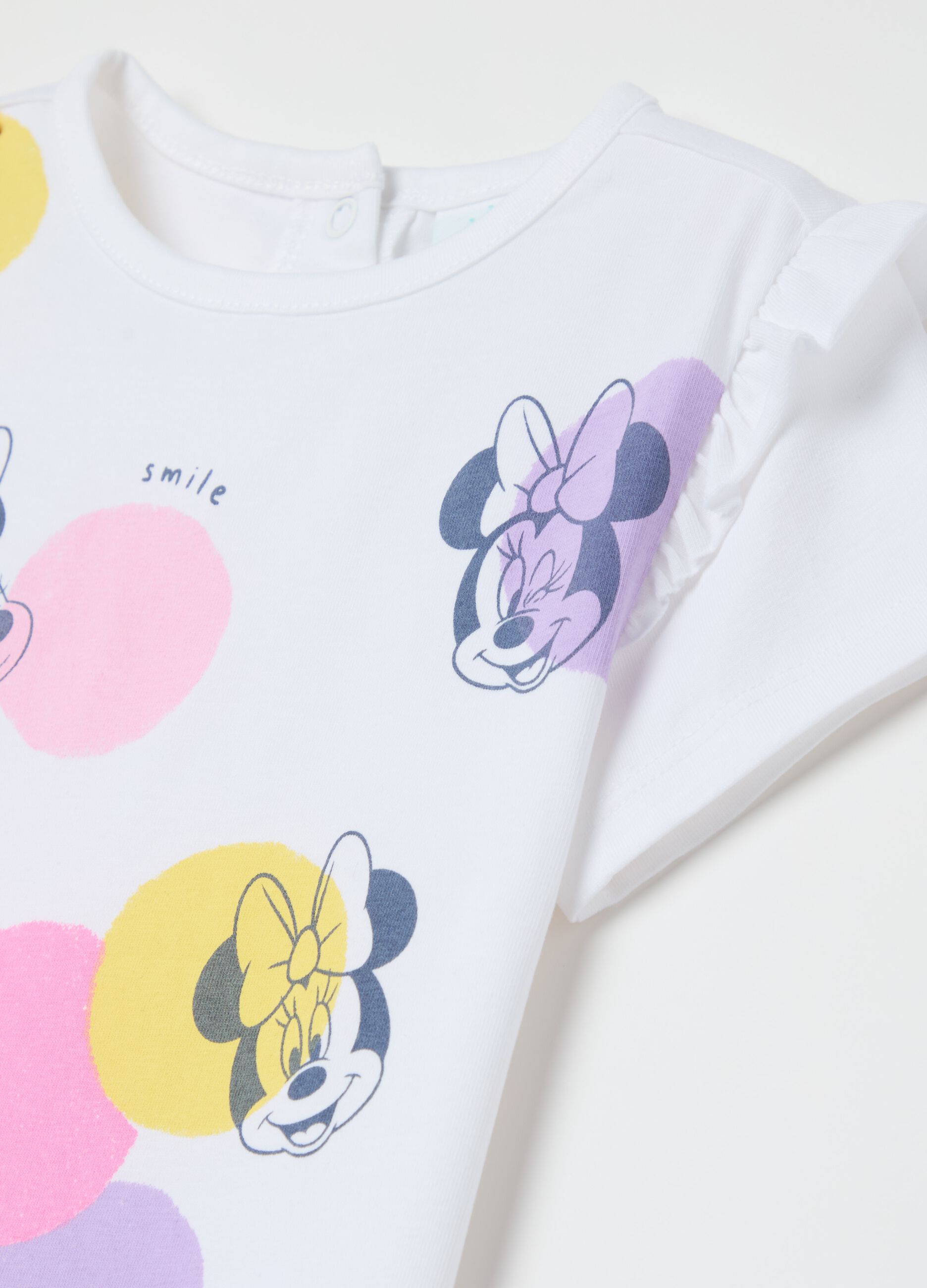 Jogging set con volant e stampa Minnie
