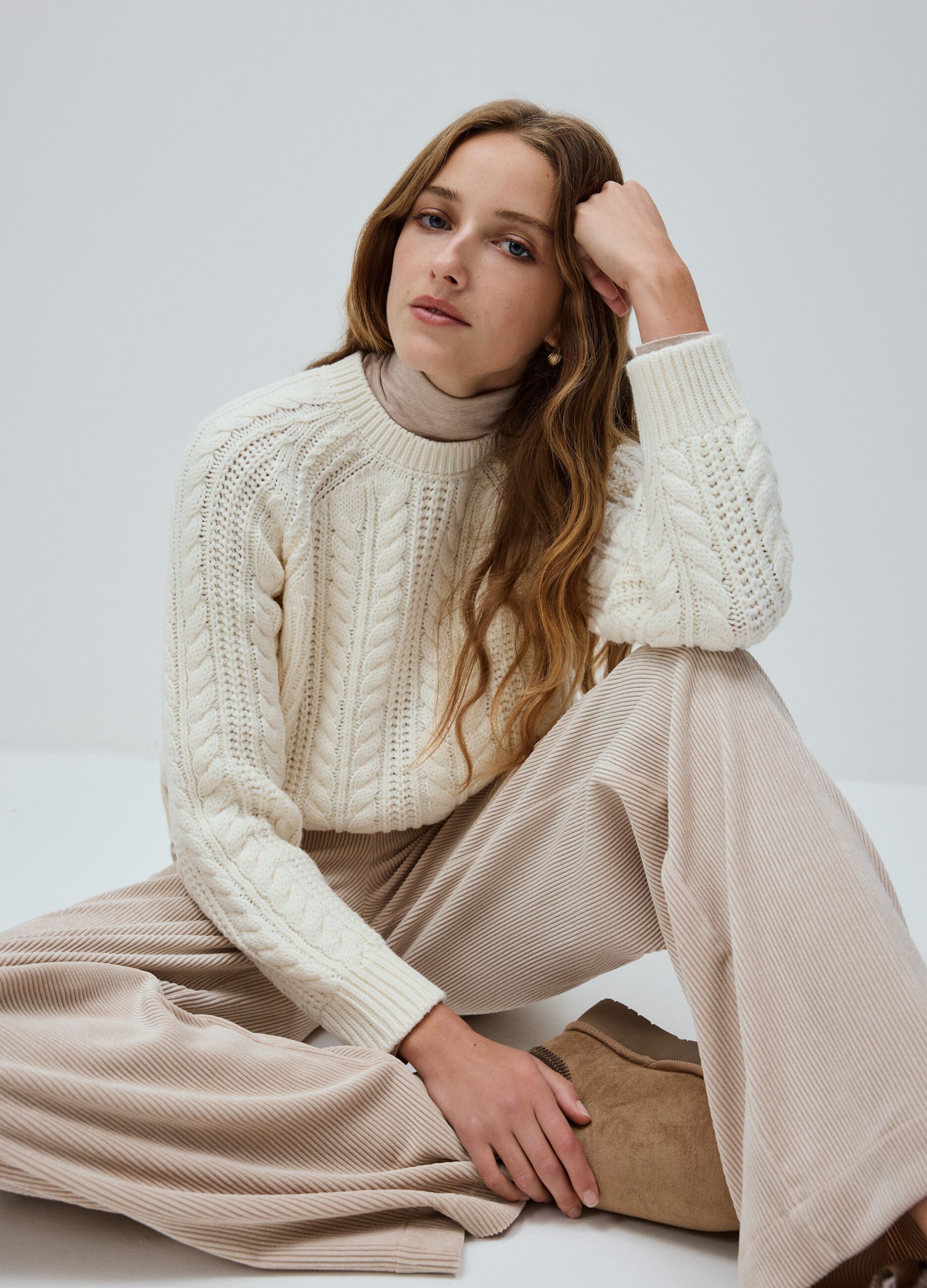 White regular fit jumper