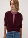 Cardigan viola girocollo regular fit con bottoni_0