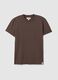 Brown pure cotton regular fit T-shirt_4