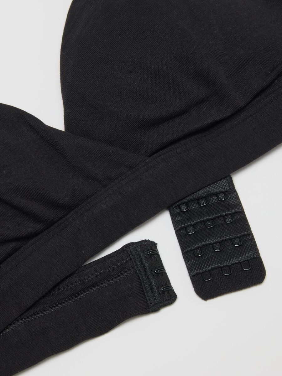 Reggiseno in cotone elasticizzato nero_5