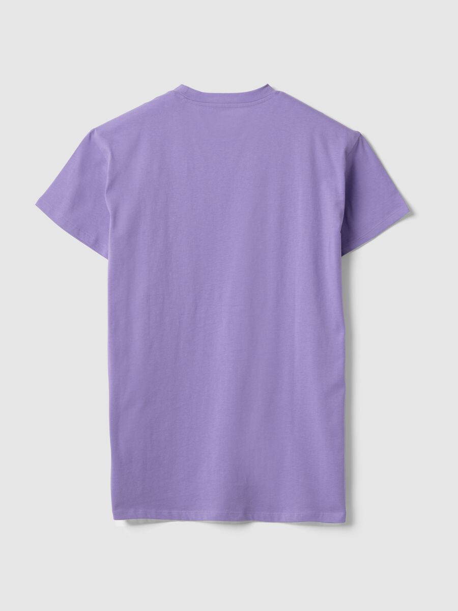 Girls' purple pure cotton nightshirt regular fit with Stitch_1