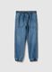 Blue cotton blend jogger jeans for boys regular fit_3