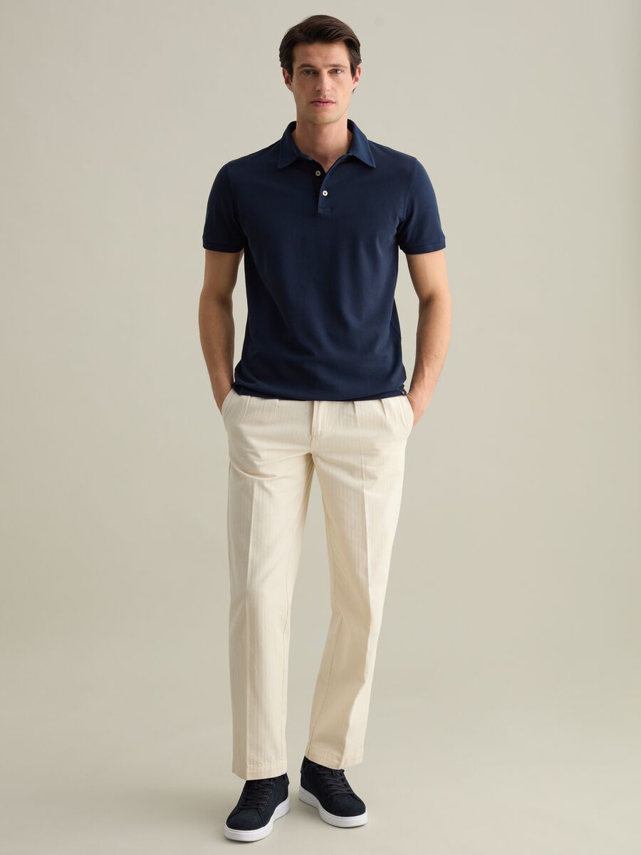 Cotton pique polo shirt_1