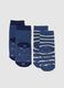 Two-pack blue non-slip socks with Spider-Man_1