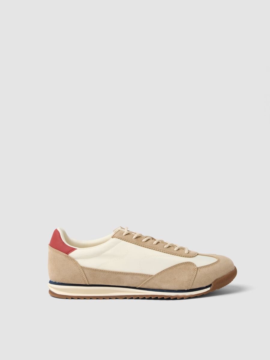 Sneakers in vera pelle multicolor con suola leggera_0