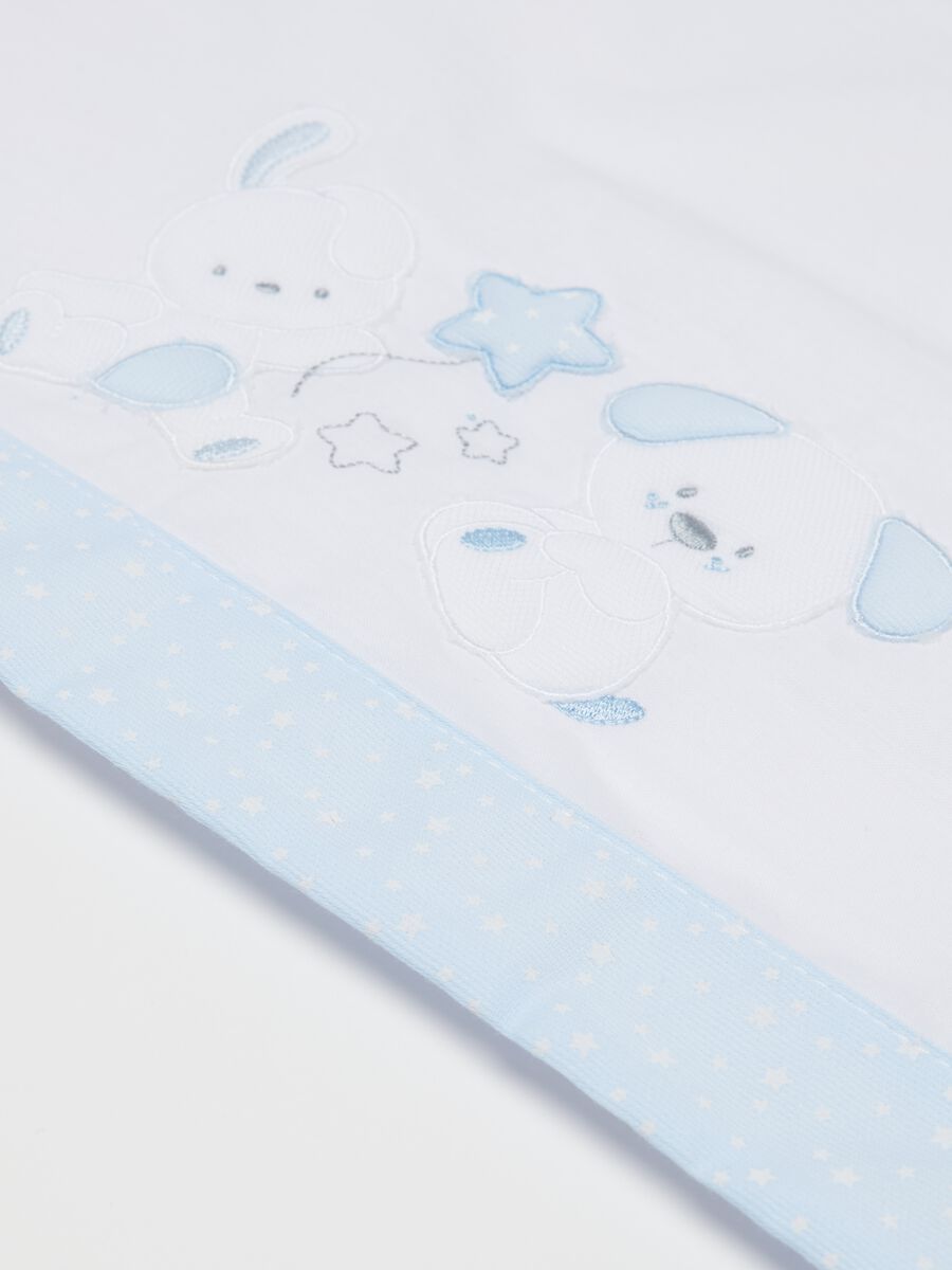 Three-piece cotton crib set with animals embroidery_2