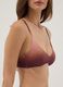 Brown stretch bikini top with ombr&eacute; effect_3