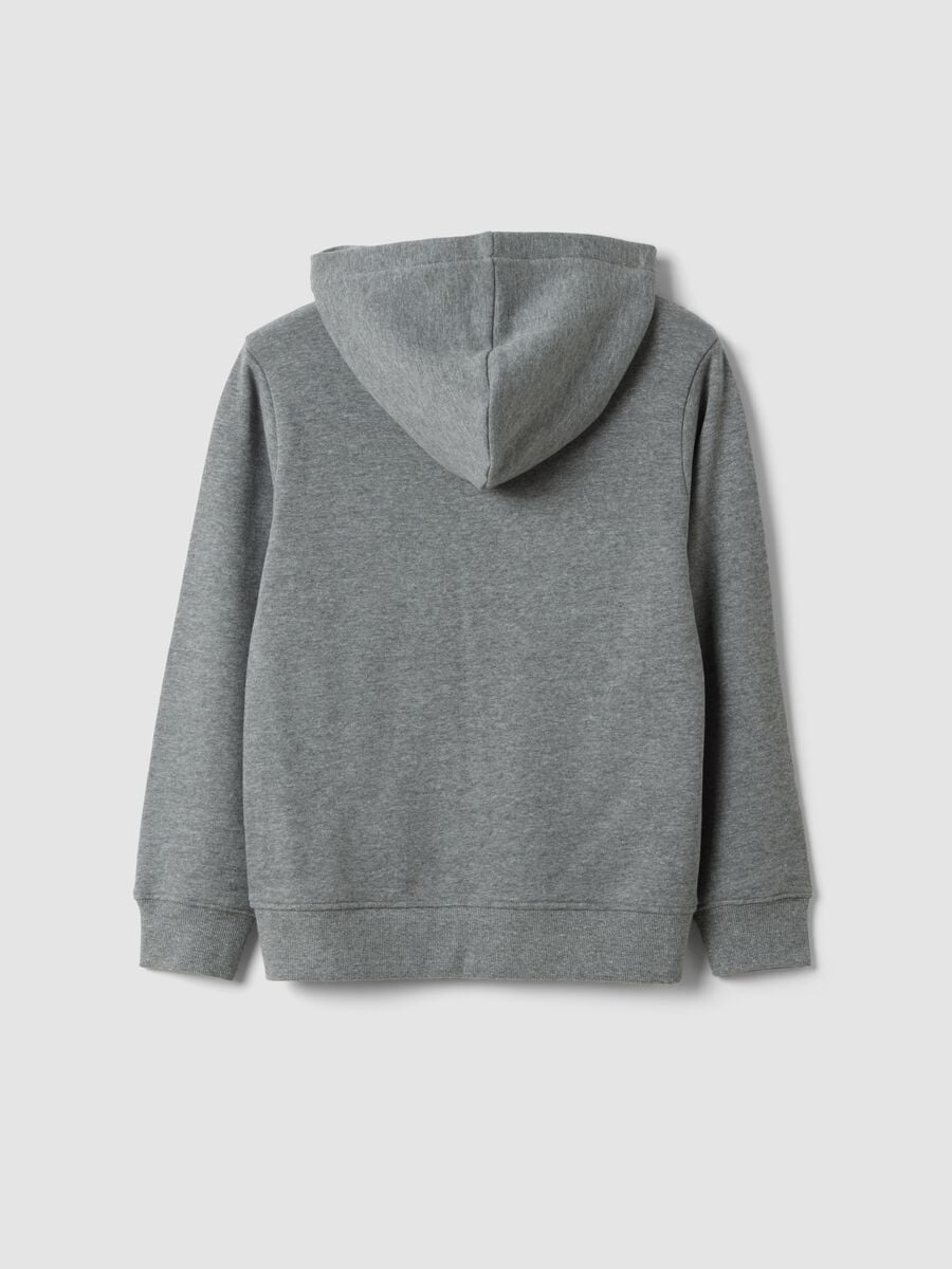 Felpa grigio melange in puro cotone organico con girocollo_1