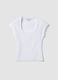 White short-sleeve stretch cotton T-shirt_4