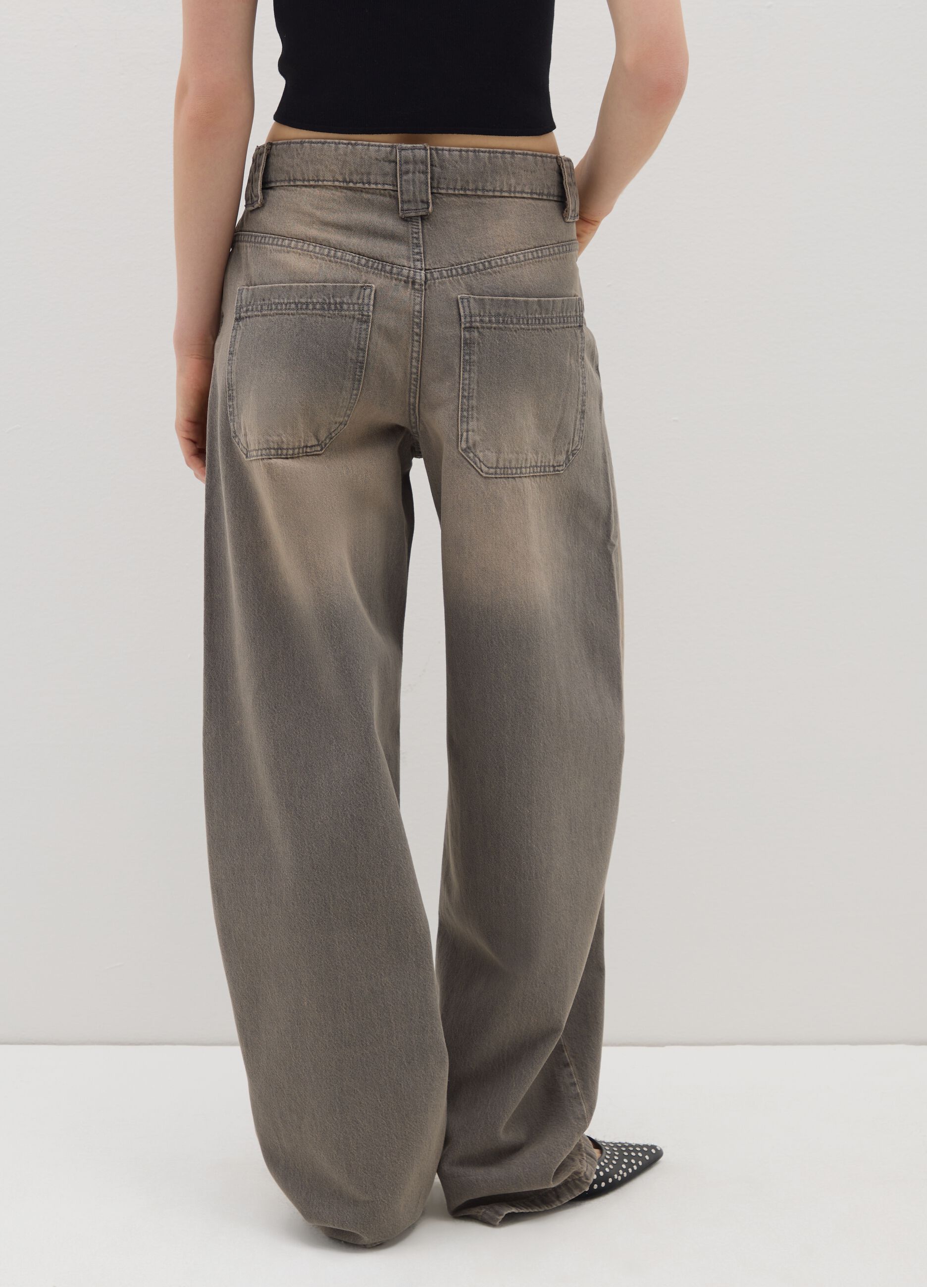 Grey Skater Pure Cotton Jeans
