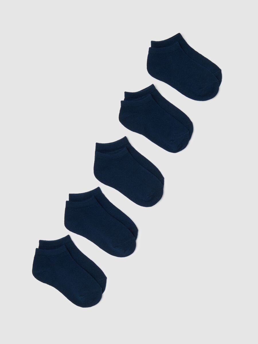 Five-pair pack shoe liners in stretch cotton_0