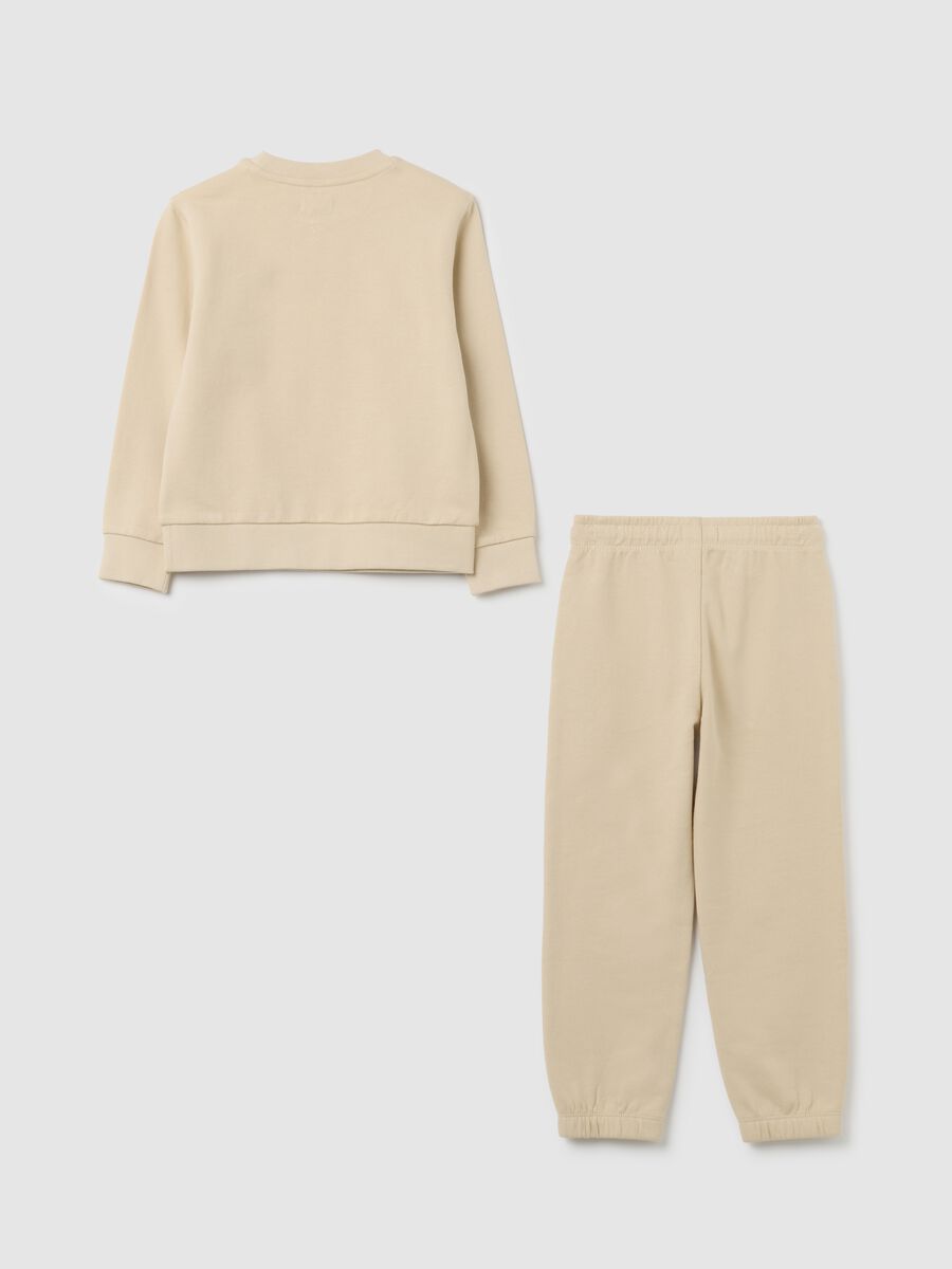 Children's beige pure cotton regular fit outfit_1