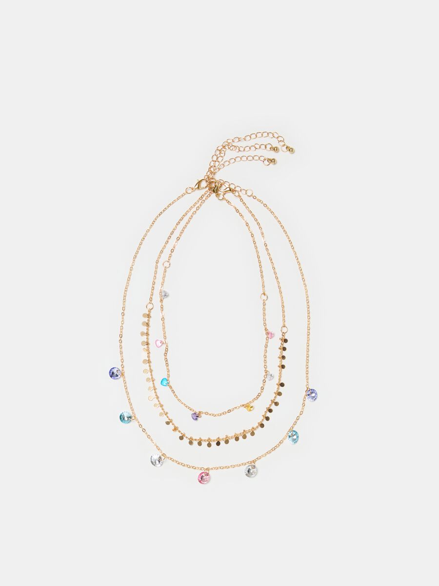 Three-pack necklaces with stones_0
