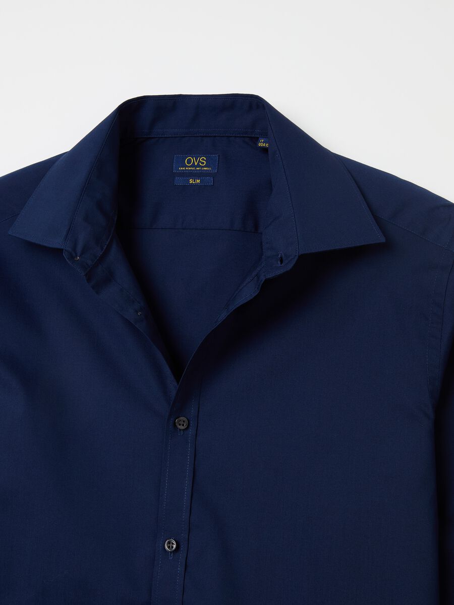 Solid colour slim fit shirt_5