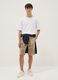 Pure Cotton Beige Printed Shorts for Boys Regular Fit_0