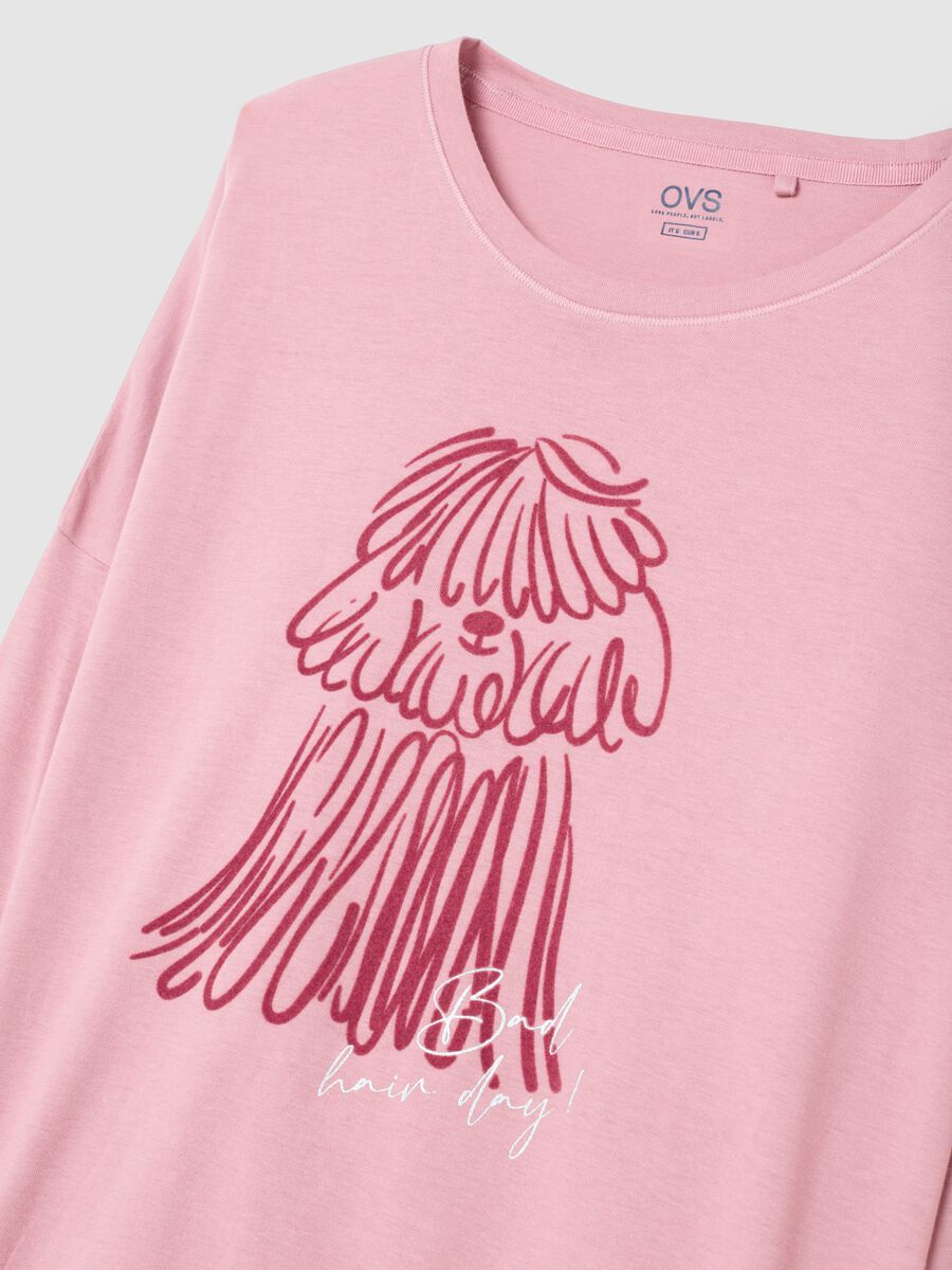 Pigiama in puro cotone rosa vestibilità regular_5