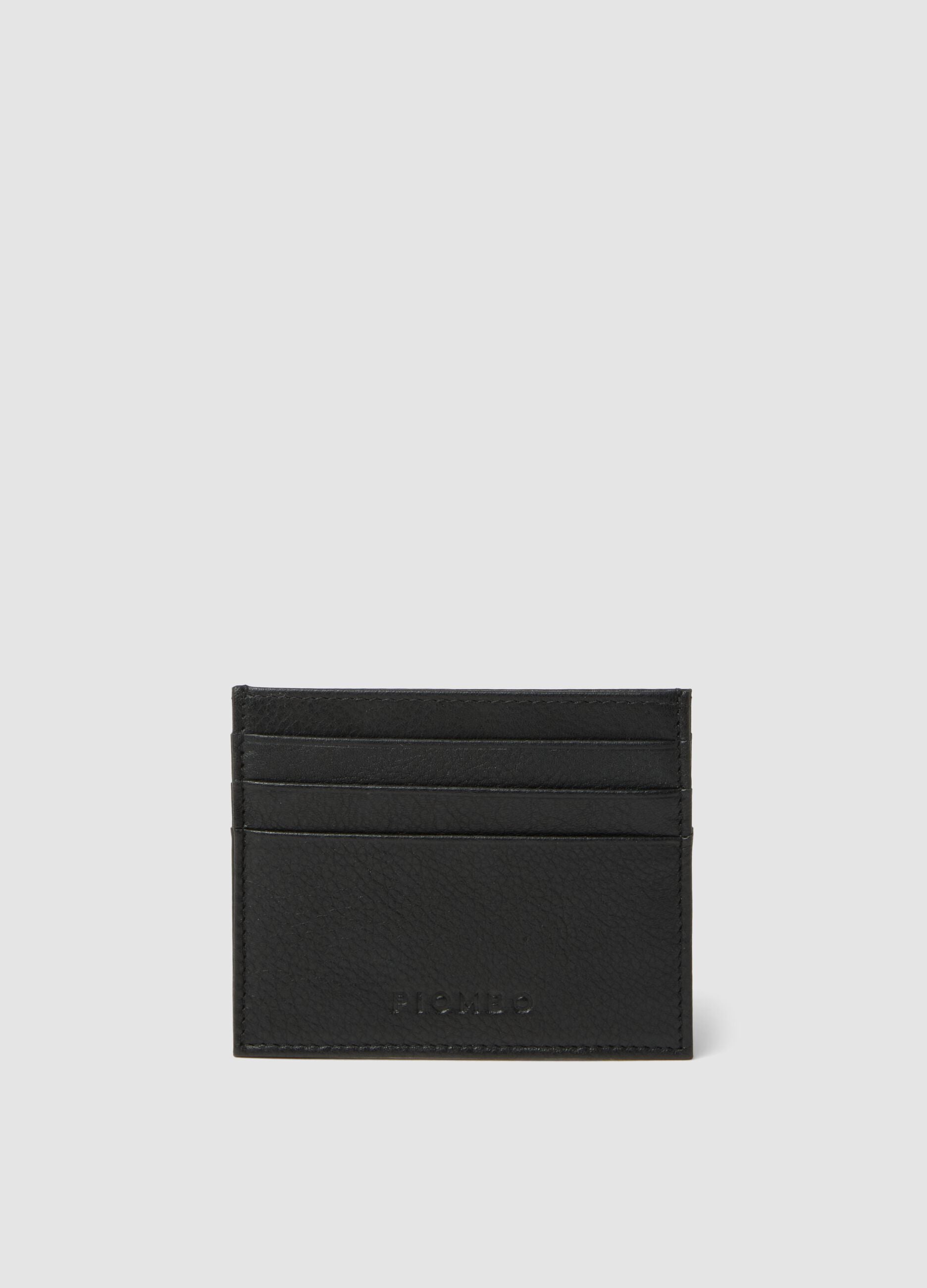 Black Genuine Leather Card Holder