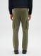 Green regular fit cotton blend trousers_2