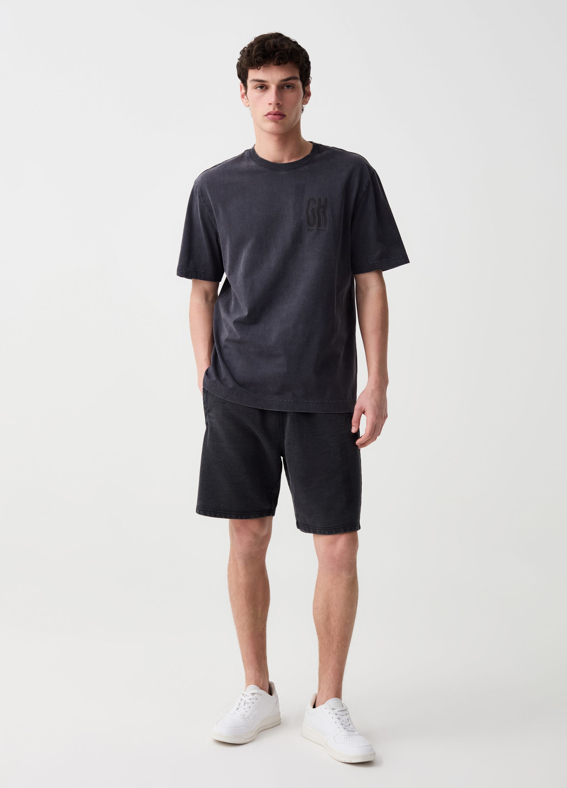 Ovs Bermuda jogger in felpa
