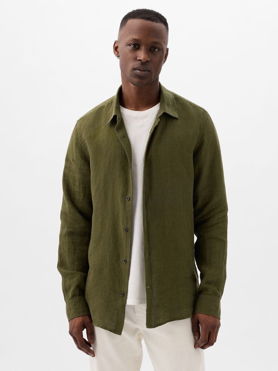 Regular-fit shirt in linen_0