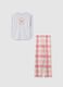 Grey Pyjama with Pink Checkered Trousers_0